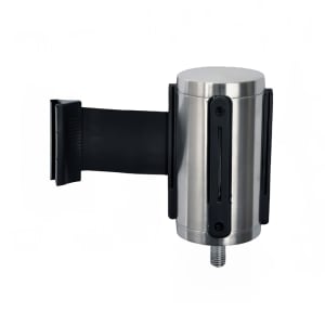 202-5521BLK Belt Head w/ 9 1/2 ft Black Belt, Brushed Stainless