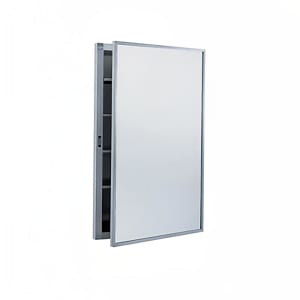 948-G397 Recessed Medicine Cabinet w/ Mirror & (3) Adjustable Shelves, Steel, White