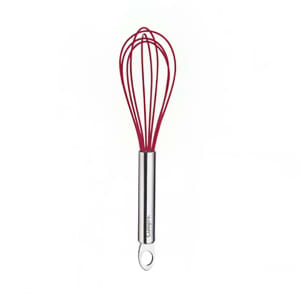 177-74698805 8" Silicone Egg Whisk, Red