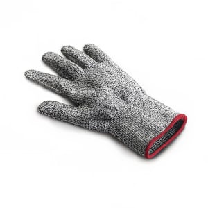 177-747329 Cut Resistant Glove - Nylon, Gray w/ Red Wrist Band