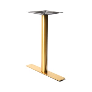 628-G100522H 40 3/4" Bar Height Table Base - Indoor/Outdoor, Stainless Steel, Gold