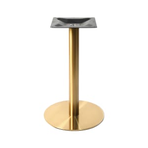 628-G1428D 28 3/4" Dining Height Table Base - Indoor/Outdoor, Stainless Steel, Gold