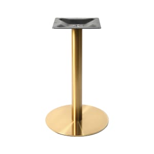 628-G1423D 28 3/4" Dining Height Table Base - Indoor/Outdoor, Stainless Steel, Gold