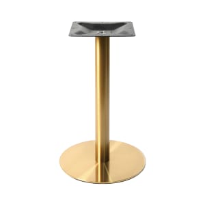 628-G1417D 28 3/4" Dining Height Table Base - Indoor/Outdoor, Stainless Steel, Gold
