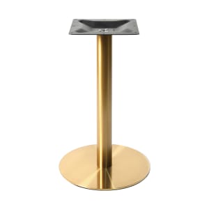 628-G1423H 40 3/4" Bar Height Table Base - Indoor/Outdoor, Stainless Steel, Gold