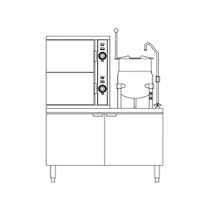 972-SCX10101201 (10) Pan / (1) Kettle Convection Steamer - Cabinet, Steam Coil