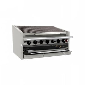 455-C48RSNG 48" Countertop Gas Charbroiler w/ Stainless Steel Radiants - (10) Burners, Natur...