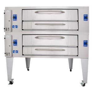 455-Y802BLNG Double Pizza Deck Oven, Natural Gas