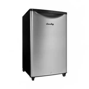 830-DAR044A6BSLDBO 4.4 cu ft Undercounter Outdoor Refrigerator w/ Solid Door - Black/Stainless, 1...