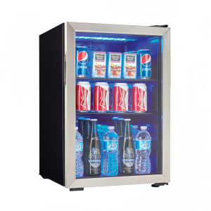 830-DBC026A1BSSDB 2.6 cu ft Undercounter Refrigerator w/ Glass Door - Black/Stainless, 115v