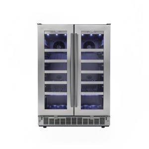 830-DWC047D1BSSPR 24" Two Section Wine Cooler w/ (2) Zones - 42 Bottle Capacity, 115v