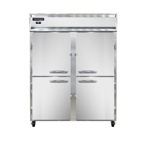 160-2RENHD 57" Two Section Reach In Refrigerator, (2) Left/Right Hinge Solid Doors, Top Comp...