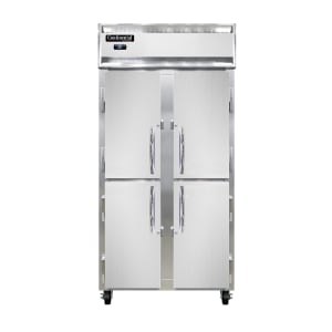 160-2RSENHD 36 1/4" Two Section Reach In Refrigerator, (4) Left/Right Hinge Solid Doors, Top Compressor, 115v