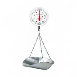 031-MCS40DP Double Dial Hanging Scale w/ Galvanized Scoop & Chains, 40 lb