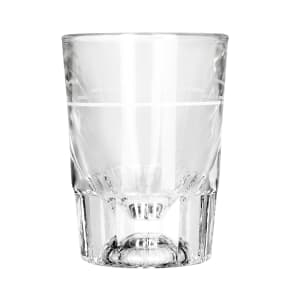 634-5127S0710 1 1/2 oz Fluted Whiskey Shot Glass with 3/4 oz Cap Line