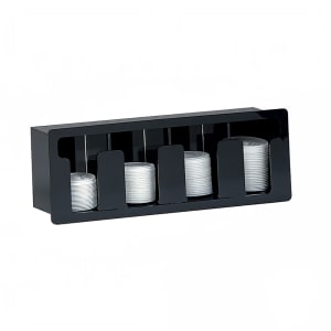 472-FML4 Lid Dispenser, Built-In, 4 Section, Acrylic Black