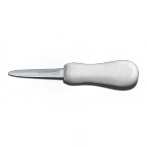 135-10493 SANI-SAFE® 3" Oyster Knife w/ Polypropylene White Handle, Carbon Steel