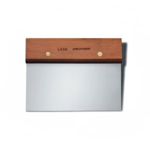 135-17040 Dough Cutter/Scraper w/ Wood Handle - 6" x 3", Stainless Steel