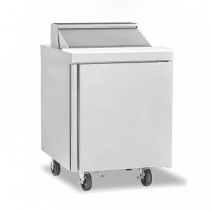 Delfield 4427NP-6 27&quot; Sandwich/Salad Prep Table w/ Refrigerated Base, 115v