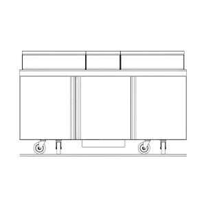 032-4472NP18M 72" Mega Top Sandwich/Salad Prep Table w/ Refrigerated Base, 115v