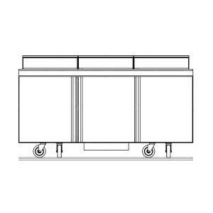 032-4472NP12 72" Sandwich/Salad Prep Table w/ Refrigerated Base, 115v