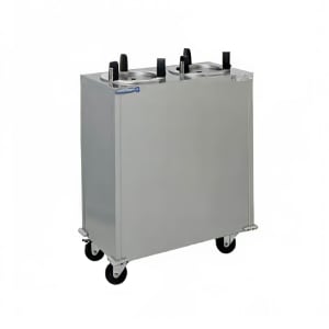 032-CAB21013ET 32 1/4" Heated Mobile Dish Dispenser w/ (2) Columns - Stainless, 120v