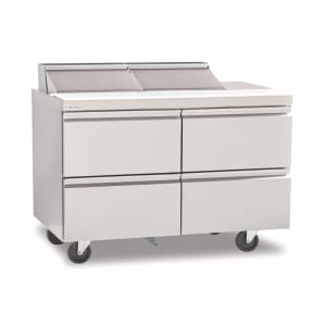 032-D4448NP18M 48" Mega Top Sandwich/Salad Prep Table w/ Refrigerated Base, 115v