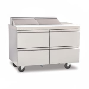 032-D4448NP8 48" Sandwich/Salad Prep Table w/ Refrigerated Base, 115v