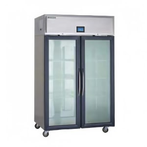 032-GAR2PG 55 2/9" Two Section Reach In Refrigerator, (2) Left/Right Hinge Glass Doors, 115v