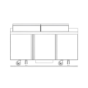 032-ST4472NP24M 72" Mega Top Sandwich/Salad Prep Table w/ Refrigerated Base, 115v