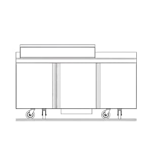 032-ST4472NP18M 72" Mega Top Sandwich/Salad Prep Table w/ Refrigerated Base, 115v