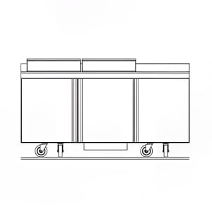 Delfield ST4472NP-12 72&quot; Sandwich/Salad Prep Table w/ Refrigerated Base, 115v