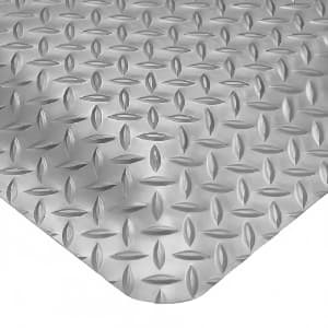 292-1054M35GRY Cushion Diamond-Dekplate - 3' x 5', Vinyl, Gray