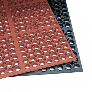 292-2521C1 VIP Lite Anti Fatigue Mat - 3 1/4' x 4 7/8', Rubber, Black