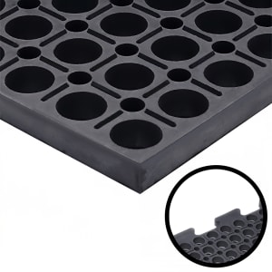 292-4420CE VIP Duralok Mat - End, 3' x 5', Black