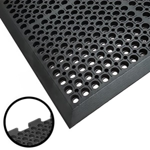 292-4420CEWB VIP Duralok Mat w/ Bevel - End, 3' x 5', Black