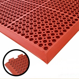 292-4420RCWB VIP Duralok Mat w/ Bevel - Center, 3' x 5', Red