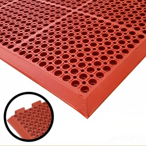 292-4420REWB VIP Duralok Mat w/ Bevel - End, 3' x 5', Red