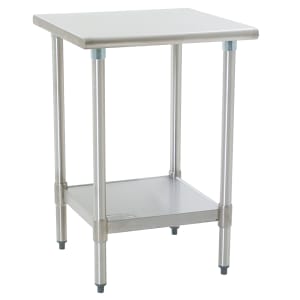 241-T2424SEB 24" 16 ga Work Table w/ Undershelf & 300 Series Stainless Flat Top