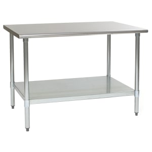 241-T2448B1X 48" 16 ga Work Table w/ Undershelf & 430 Series Stainless Flat Top