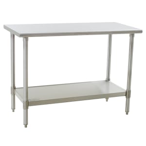 241-T3048SEB 48" 16 ga Work Table w/ Undershelf & 300 Series Stainless Flat Top