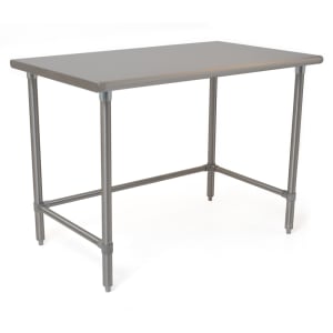 241-T3048STEB 48" 16 ga Work Table w/ Open Base & 300 Series Stainless Flat Top