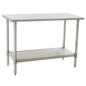 241-T2448SEB 48" 16 ga Work Table w/ Undershelf & 300 Series Stainless Flat Top