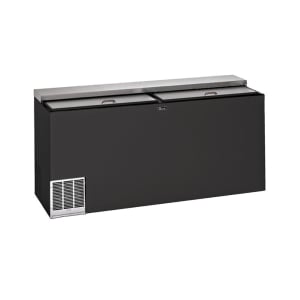 199-BC72RT3 72" Forced Air Bottle Cooler - Holds (339) 12 oz Bottles, Lid Locks, Black, 120v