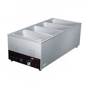042-CHW43QS Countertop Food Warmer - Wet or Dry w/ (4) 1/3 Pan Wells, 120v
