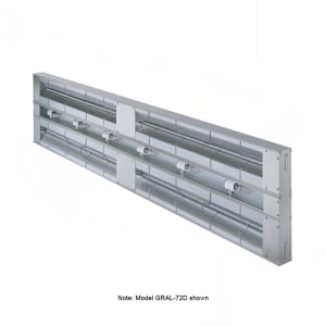 042-GRAL72D6240 72" Standard Watts Infrared Strip Warmer - Double Rod, (3) Built In Toggle Control, 120/240v/1ph
