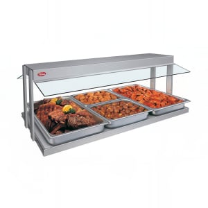 042-GRBW48240 49 1/8" Buffet Warmer, Sneeze Guards, Light & Heated Base, 240 V