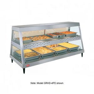 042-GRHDH4PD 58 1/2" Full Service Countertop Heated Display Case  - (2) Shelves, 120v