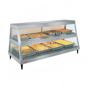 042-GRHD4PD 58 1/2" Full Service Countertop Heated Display Case  - (2) Shelves, 120v