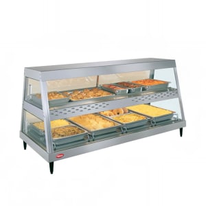 042-GRHD4PD120240 58 1/2" Full Service Countertop Heated Display Case - (2) Shelves, 120 240v/1ph